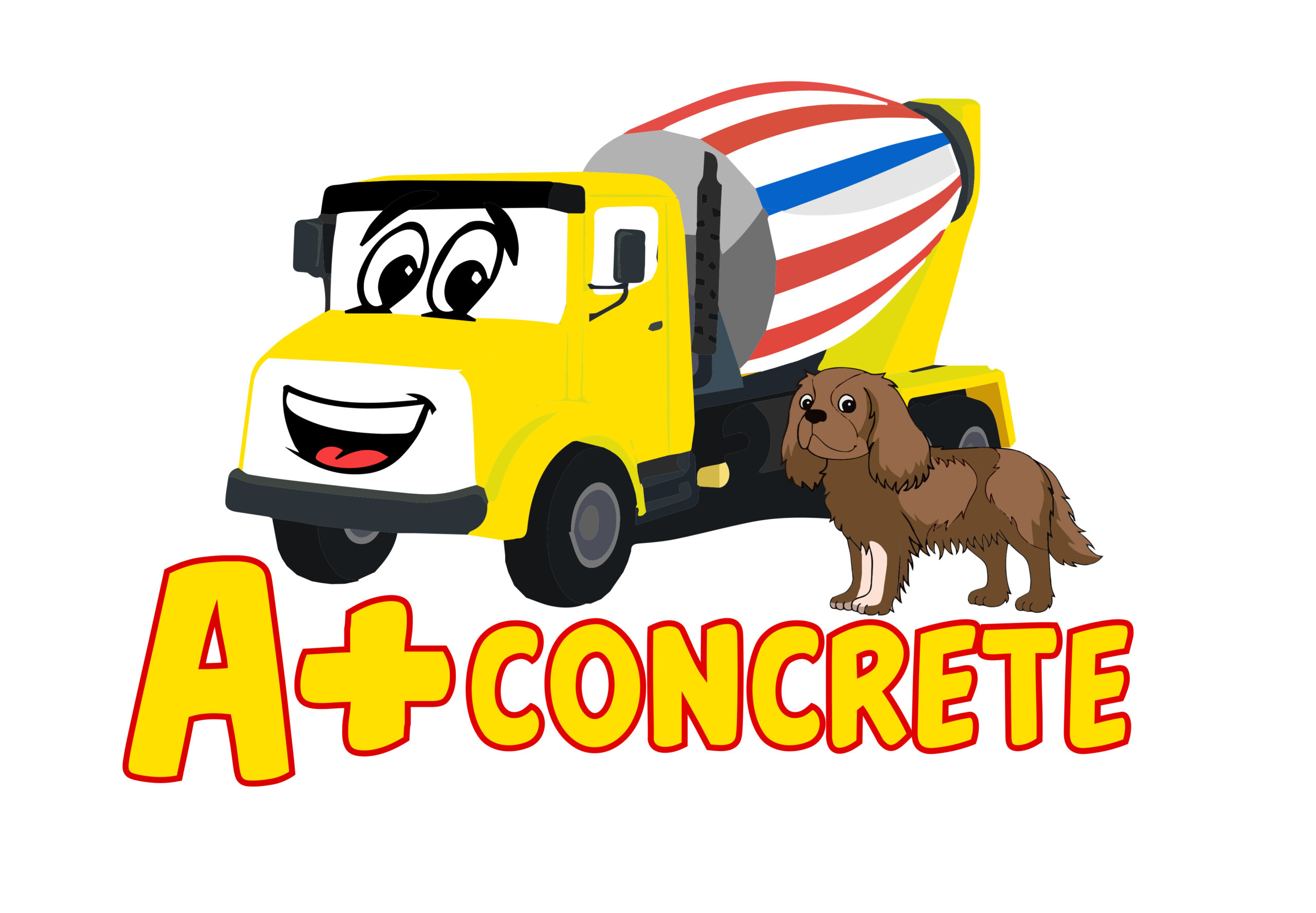 A+ Concrete Logo | Concrete Pouring Services in Connecticut. We service all Fairfield County